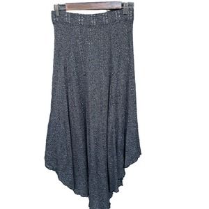 Philosophy Skirt Womens Extra Small Gray Handkerchief Midi Skirt Grunge Pull On